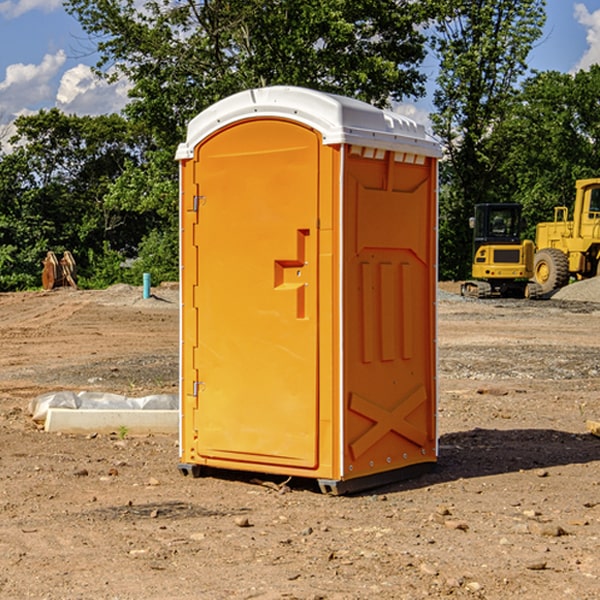 how often are the portable toilets cleaned and serviced during a rental period in Bradley County